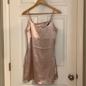 Pink slip dress
